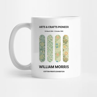 William Morris Textile Pattern, Cotton Prints Exhibition, Arts And Crafts Pioneer Mug